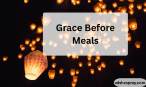 Grace Before Meals